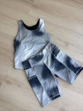 Athletic Works Black and Gray Tie-Dye Kids Matching Set